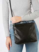 Cross Body Tas Smart Leder Basilic pepper Zwart smart BSMA09-vue-porte