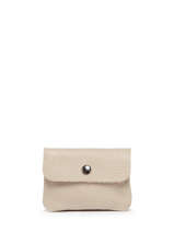 Portemonnee Leder Milano Beige caviar CA23092