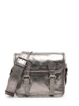 Cross Body Tas La Sacoche Leder Paul marius Zilver vintage S