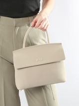 Cross Body Tas Clarita Leder Nathan baume Beige nathan 18-vue-porte