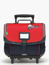 Boekentas Op Wieltjes 2 Compartimenten Tann