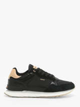 Damessneakers City New York Leder Hoff Zwart women 25503-29
