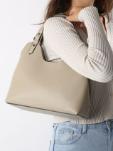 Handtas Caviar Leder Milano Beige caviar CA24067-vue-porte