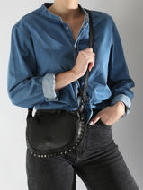 Cross Body Tas Barcelone Leder Basilic pepper Zwart barcelone BBAC05-vue-porte