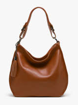 Schoudertas Caviar Leder Milano Bruin caviar CA24069