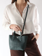 Longchamp Essential cuir Blauw-vue-porte
