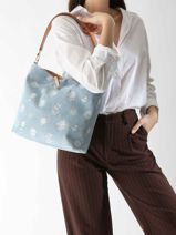 Longchamp Le roseau denim Blauw-vue-porte