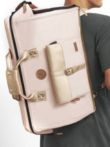 Reistas Voor Cabine Rugzak Travel Cabaia Roze travel DUFFV2-vue-porte