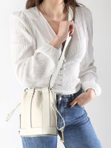 Cross Body Tas Elles Leder Lancel Wit elles A13357-vue-porte
