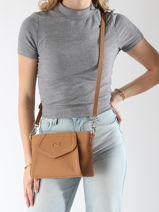 Cross Body Tas Vanilla Leder Nathan baume Bruin candy 7-vue-porte