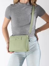 Cross Body Tas Milano Leder Nathan baume Groen n city 3-vue-porte