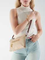 Cross Body Tas Panama Papier Les tropeziennes Beige panama TZ02-vue-porte
