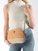 Cross Body Tas Gaufrette Le voyage en panier Oranje gaufrette PM883-vue-porte
