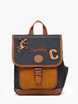 Rugzak 1 Compartiment Cameleon Blauw vintage urban SD30