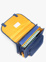 Boekentas 2 Compartimenten Lily Boys Stones and bones Blauw boys B-vue-porte