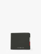 Portefeuille Leder Tommy hilfiger Zwart central AM13515