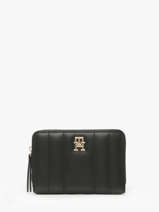 Portefeuille Tommy hilfiger Zwart th feminine  AW17476