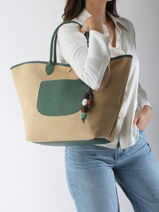 Longchamp Le panier pliage perles Schoudertas Groen-vue-porte
