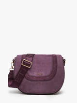 Cross Body Tas M Lasso Leder Etrier Violet lasso ELAS152M