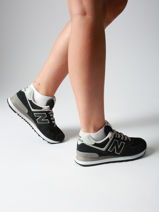 Sneakers 574 Uit Leder New balance Zwart boy ML574EVB-vue-porte