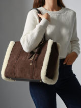 Shoppingtas M Alpin Leder Etrier Bruin alpin EALP140M-vue-porte