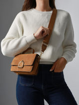 Cross Body Tas S Altesse Suede Etrier Bruin altesse suede EASU048S-vue-porte