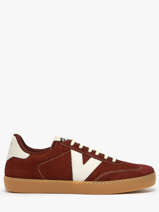 Sneakers Berlin Uit Leder Victoria Rood women 1126218