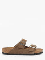 Slippers Arizona Uit Leder Birkenstock Bruin men 1030863