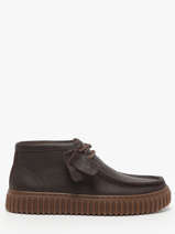 Enkelhoge Derby Veterschoenen Torhill Uit Leder Clarks Bruin men 26183425