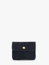 Portemonnee Leder Milano Blauw velvet VE23091
