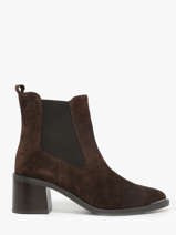 Enkellaarsjes Met Hak Uit Leder Tamaris Bruin women 45