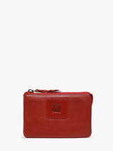 Portemonnee Heritage Leder Biba Rood heritage BT35