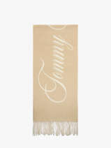 Sjaal Tommy hilfiger Beige tommy script logo AW17786