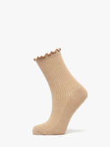 Sokken Pieces Beige socks women 17149458
