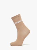 Damessokken Ttue Long Glitter Pieces Beige socks women 17162499
