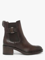 Enkellaarsjes Met Hak Uit Leder Tamaris Bruin women 45
