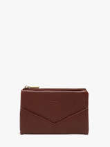 Portefeuille Leder Mila louise Beige vintage 3760C