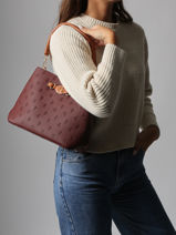 Schoudertas Embossed Lulu castagnette Violet embossed YOUSRA-vue-porte