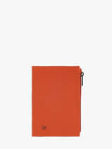 Portefeuille Met Portemonnee Leder Etrier Oranje madras EMAD619