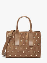 Handtas A4 Formaat Stud David jones Bruin stud CM7868
