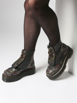 Enkellaarsjes Sinclair Uit Leder Dr martens Zwart women 32050001-vue-porte