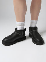 Enkellaarsjes Uit Leder Ugg Zwart women 1163490-vue-porte