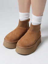 Boots Met Platformzool Classic Mini Dipper Uit Leder Ugg Bruin women 1168170-vue-porte