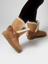 Enkellaarsjes Uit Leder Ugg Bruin women 1171530-vue-porte