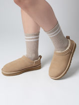 Pantoffels Uit Leder Ugg Beige women 1173891-vue-porte