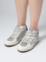 Sneakers Uit Leder Semerdjian Zilver women DANY-vue-porte