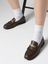 Mocassins Uit Leder Tommy hilfiger Bruin women 8971GV0-vue-porte