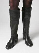 Laarzen Met Hak Uit Leder Tommy hilfiger Zwart women 8865BDS-vue-porte