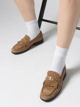 Mocassins Uit Leder Tommy hilfiger Beige women 8972RBC-vue-porte