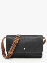 Cross Body Tas June Leder Pieces Zwart june 17160060